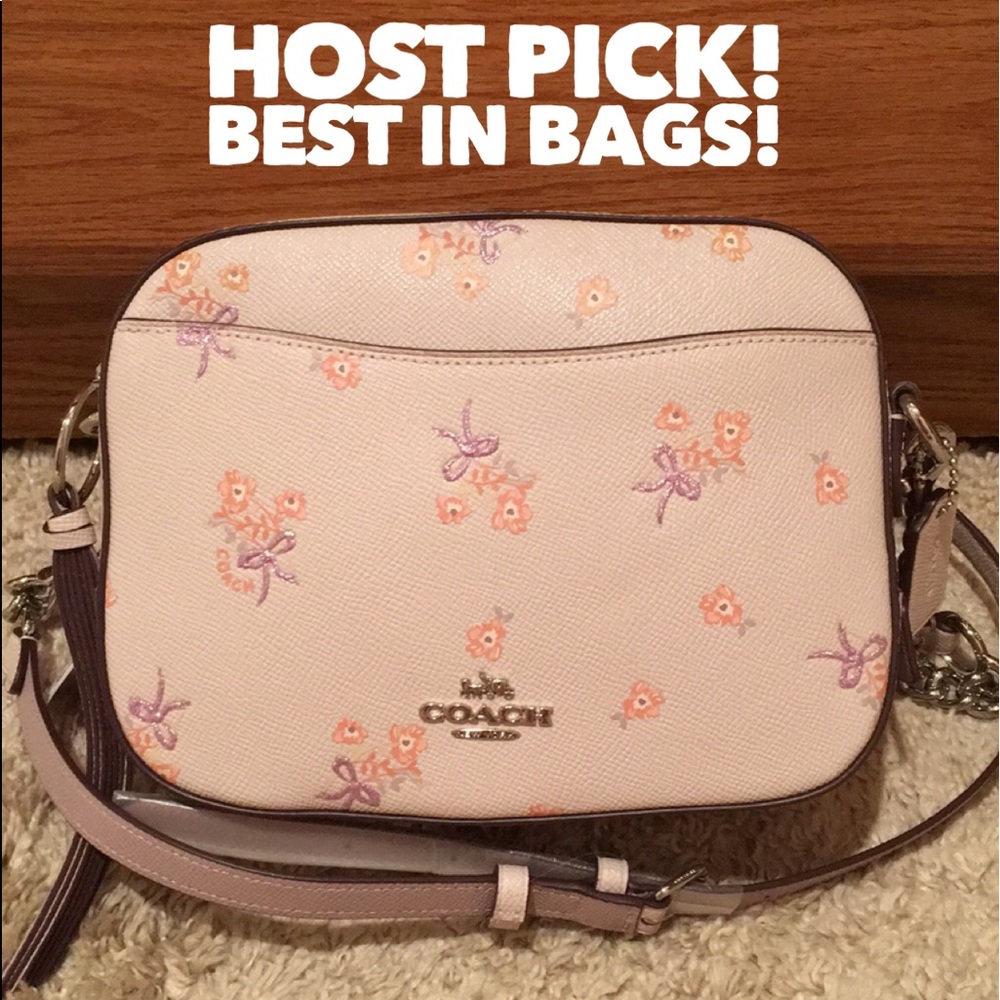 NWT Coach small purse bag Crossbody pink flower HP - Picture 3 of 10